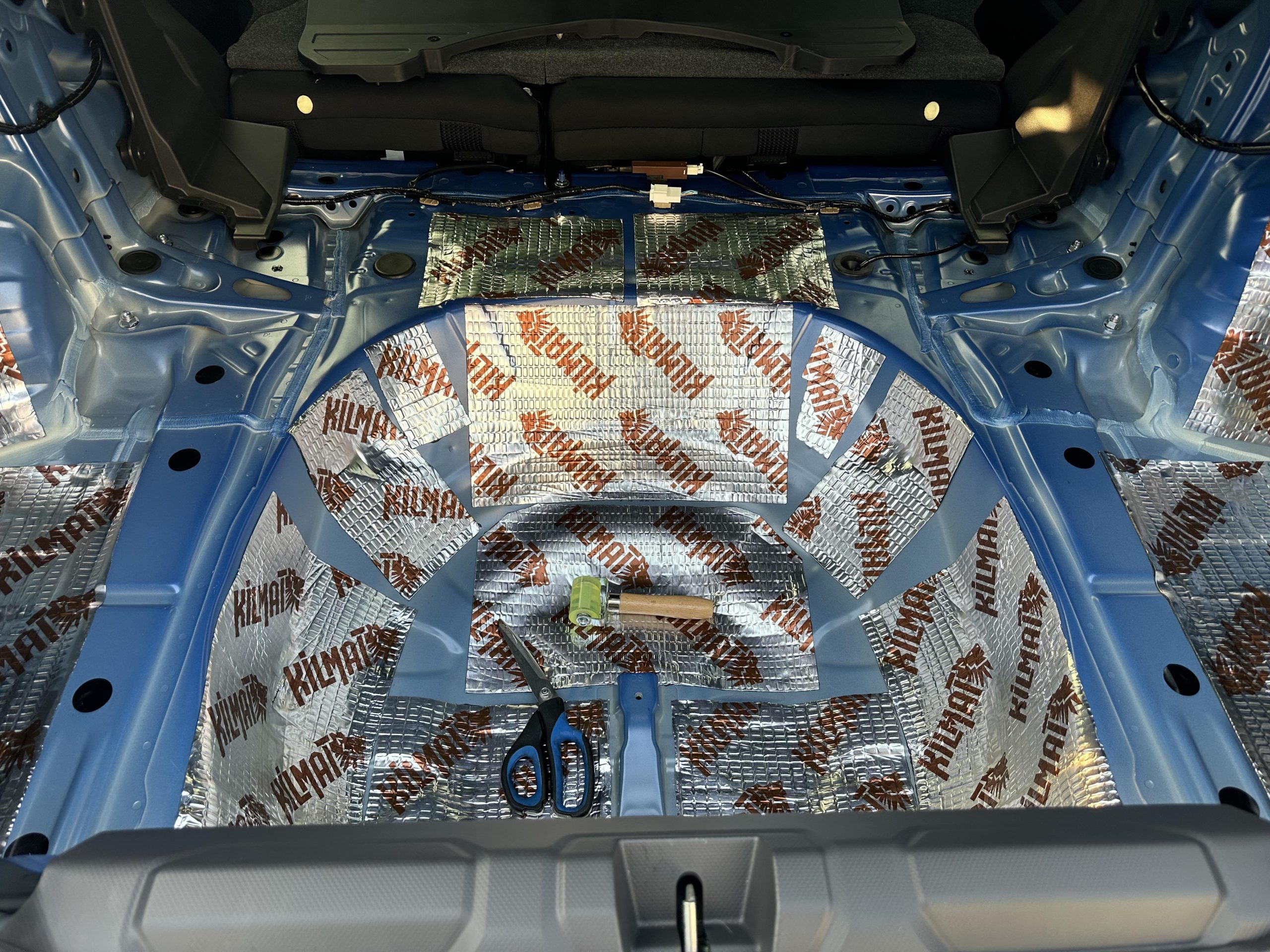 Sound deadening car interior