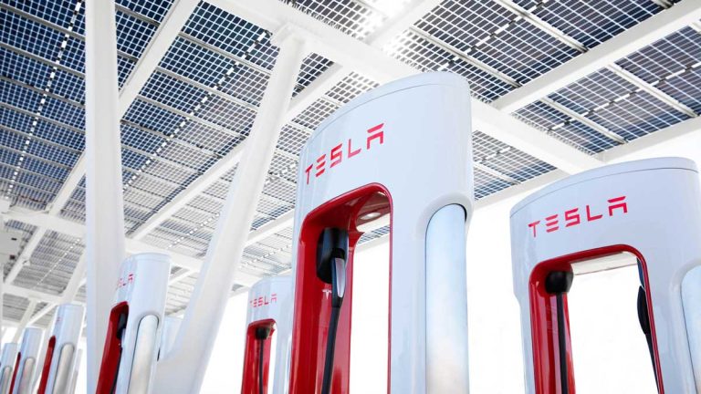 Tesla Supercharger stall