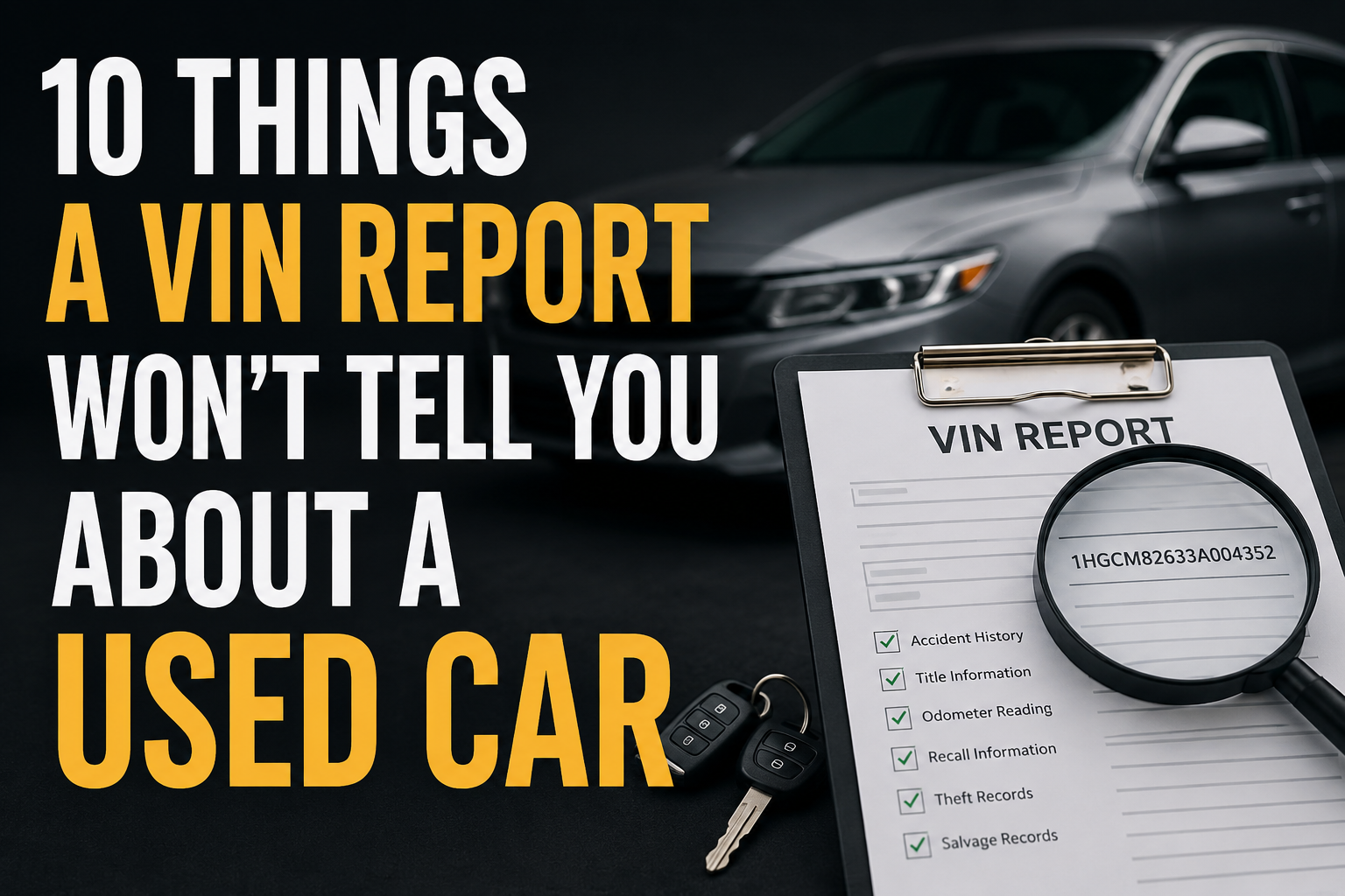 10 Things A VIN Report Won't Tell You About A Used Car