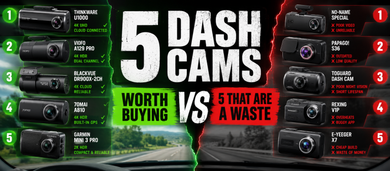 5 Dash Cams Worth Buying vs 5 That Are a Waste