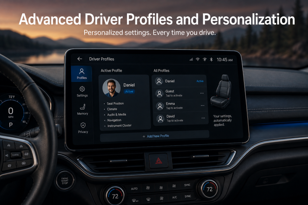 Advanced Driver Profiles and Personalization