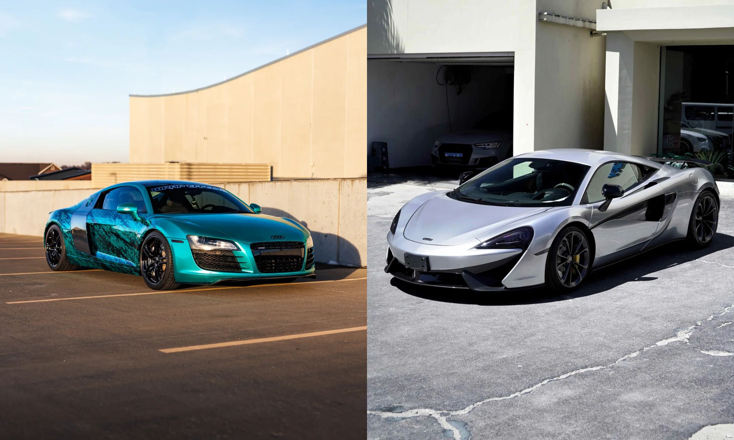 Audi R8 MK1 and McLaren 570S