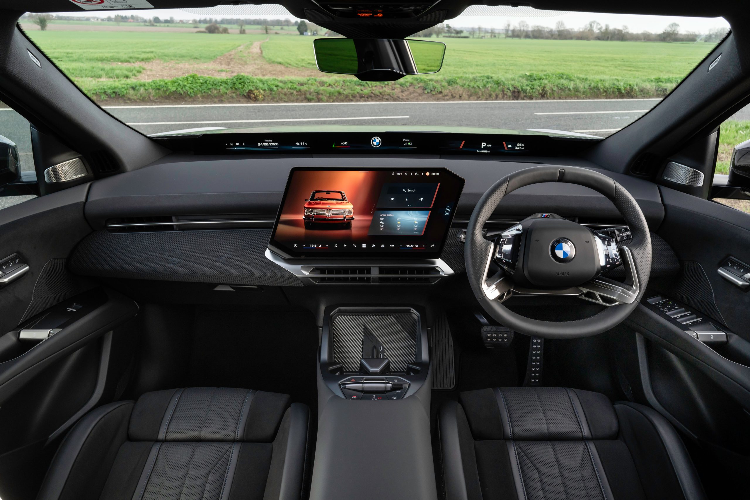BMW iX3, featuring the brand's new Panoramic iDrive display system