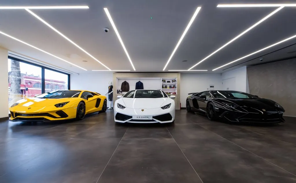Car on a Showroom Floor For Display