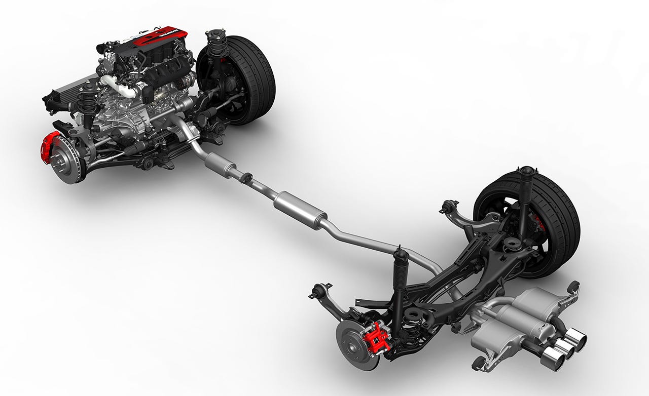 Drivetrain and chassis layout for the 2017 Honda Civic Type R
