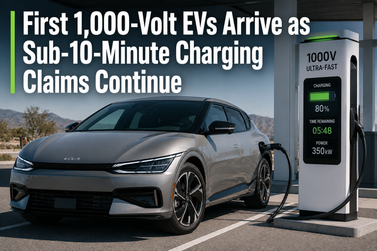 First 1,000 Volt EVs Arrive as Sub 10 Minute Charging Claims Continue