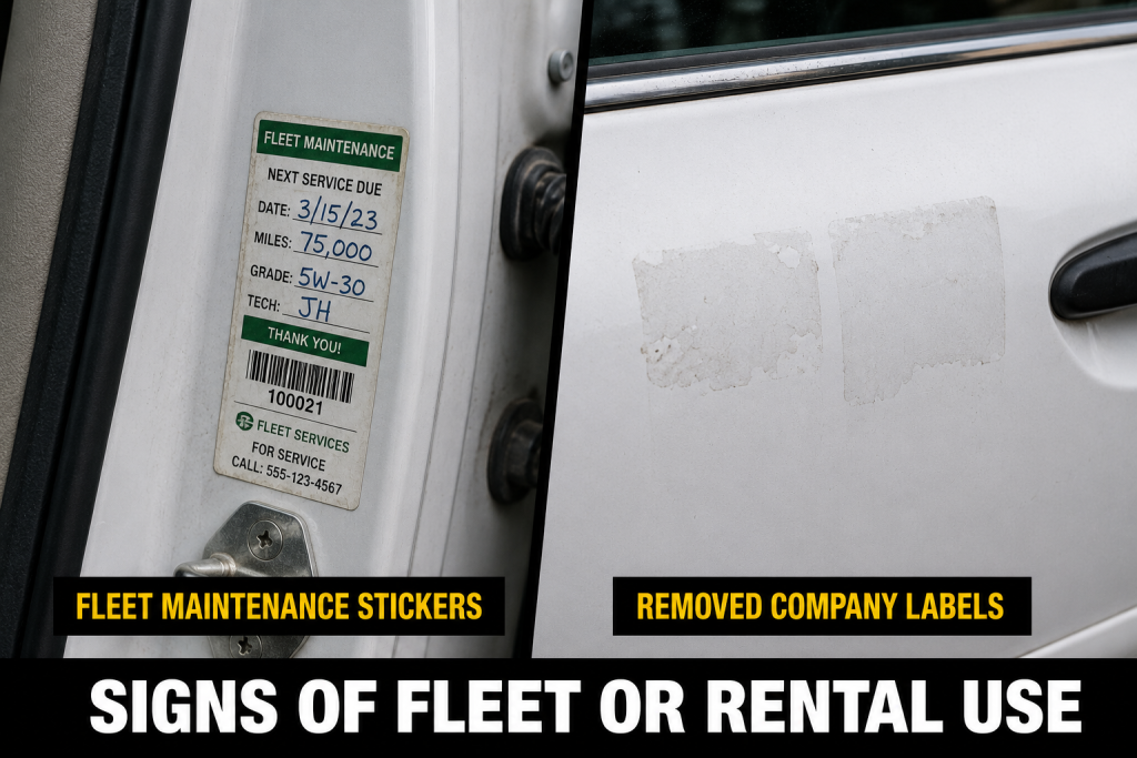 Fleet Maintenance Stickers Or Removed Company Labels