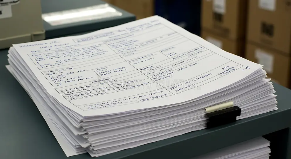 Handwritten Paperwork Stacks
