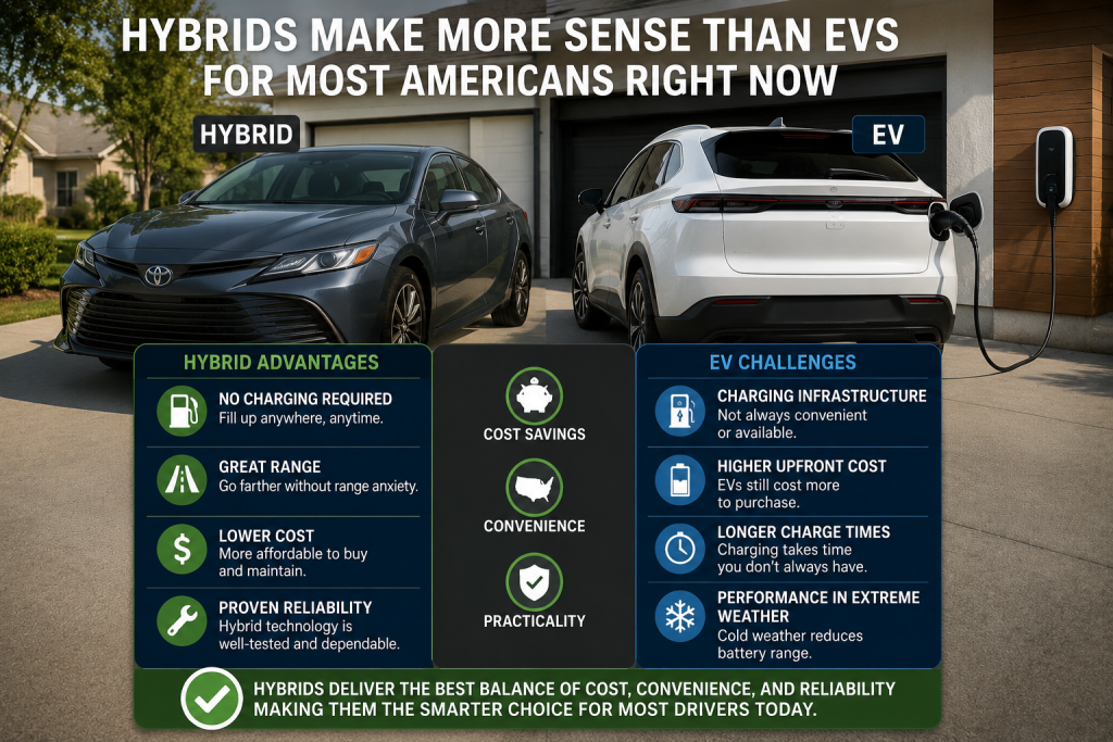 Hybrids Make More Sense Than EVs For Most Americans Right Now Hybrids Make More Sense Than EVs For Most Americans Right Now
