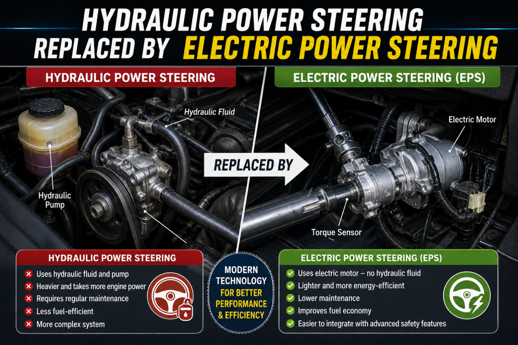 Hydraulic Power Steering Replaced by Electric Power Steering