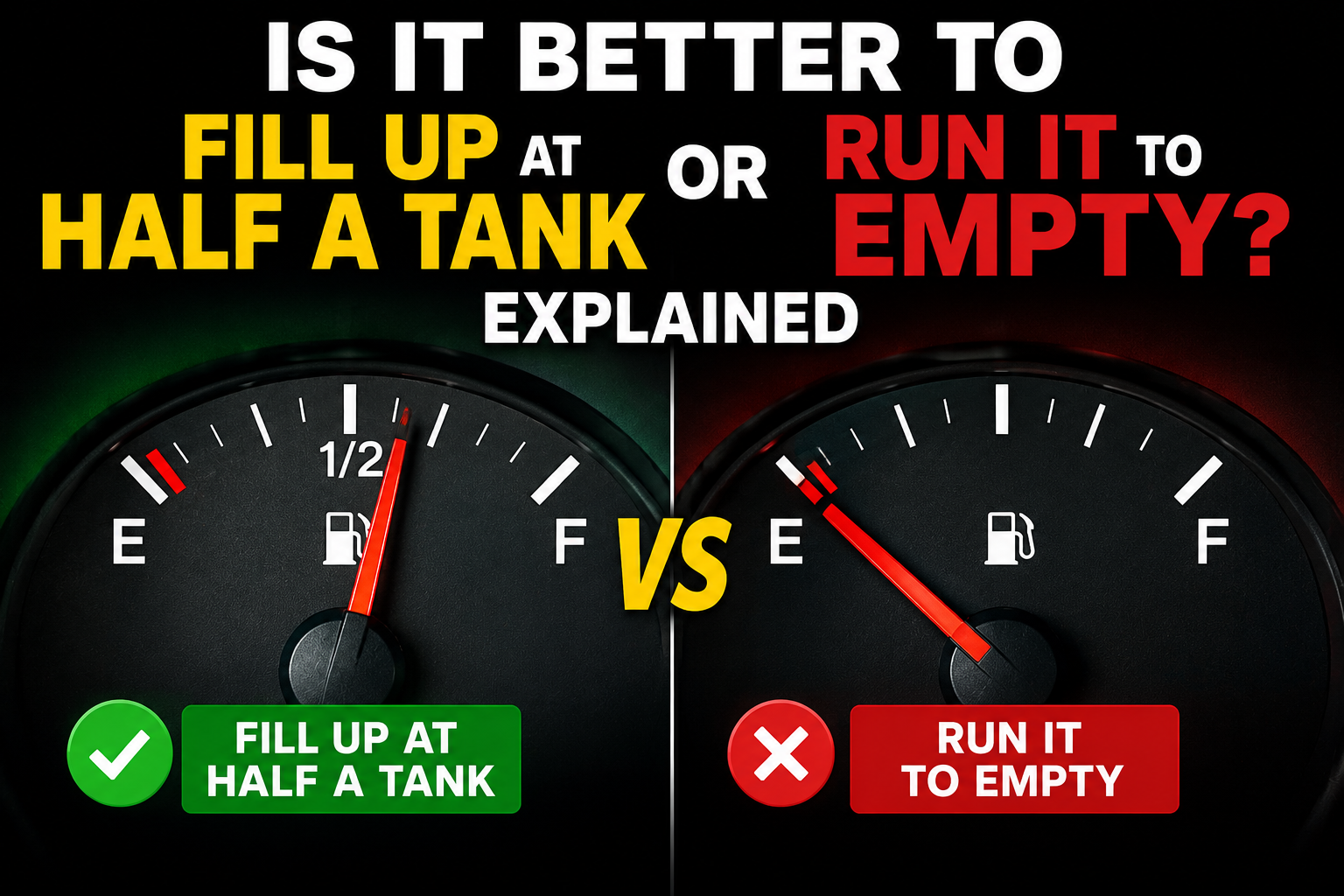 Is It Better To Fill Up At Half A Tank Or Run It To Empty Explained