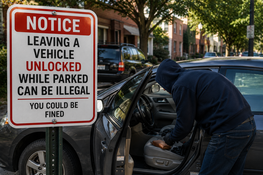 Leaving a Vehicle Unlocked While Parked Can Be Illegal
