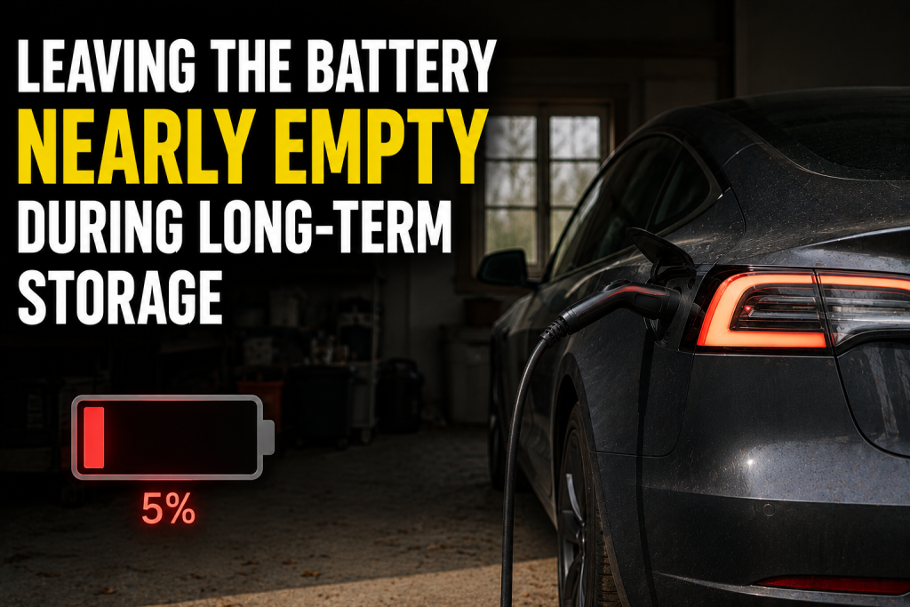 Leaving the Battery Nearly Empty During Long Term Storage