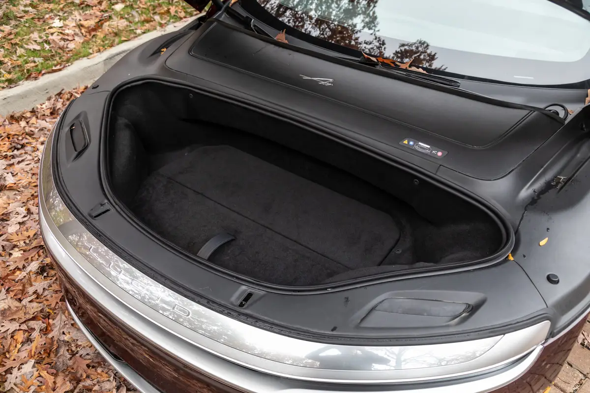Lucid Air frunk space Lucid Air frunk space