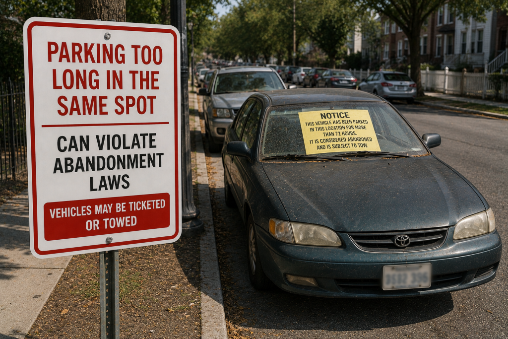 Parking Too Long in the Same Spot Can Violate Abandonment Laws
