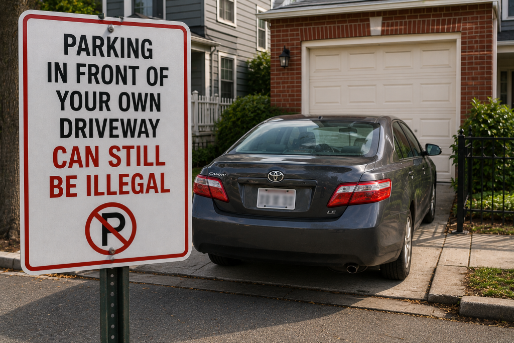 Parking in Front of Your Own Driveway Can Still Be Illegal