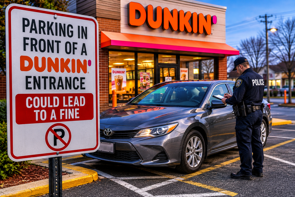 Parking in Front of a Dunkin' Entrance Could Lead to a Fine