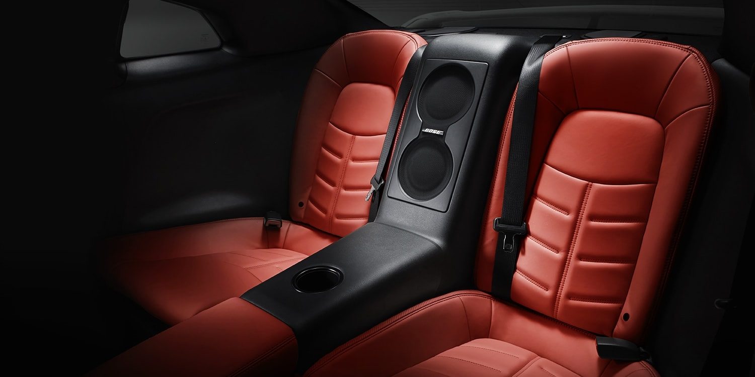 Rear seating and center console of a Nissan GT R Rear seating and center console of a Nissan GT R