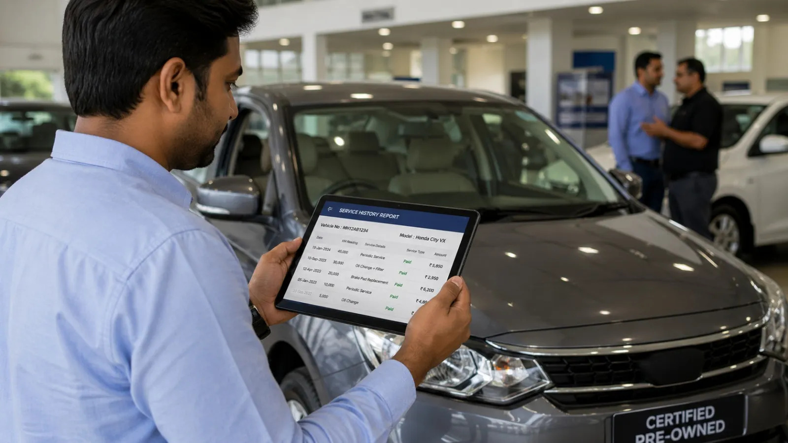 Service history report for a Honda City VX