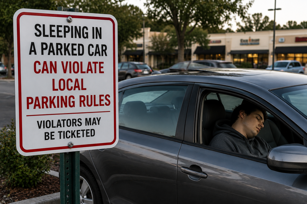 Sleeping in a Parked Car Can Violate Local Parking Rules