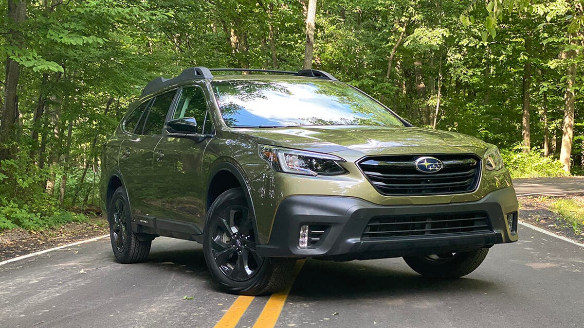 Subaru Outback in Autumn Green
