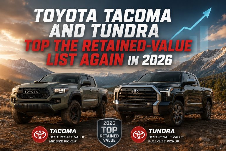 Toyota Tacoma And Tundra Top The Retained Value List Again In 2026