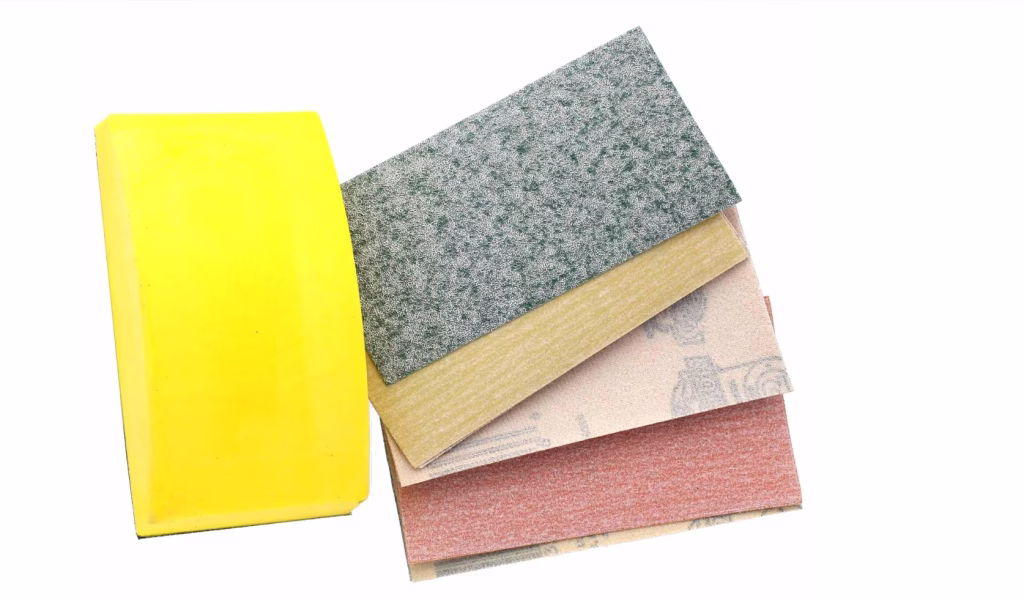 Wet Sanding Block and Fine Grit Sandpaper