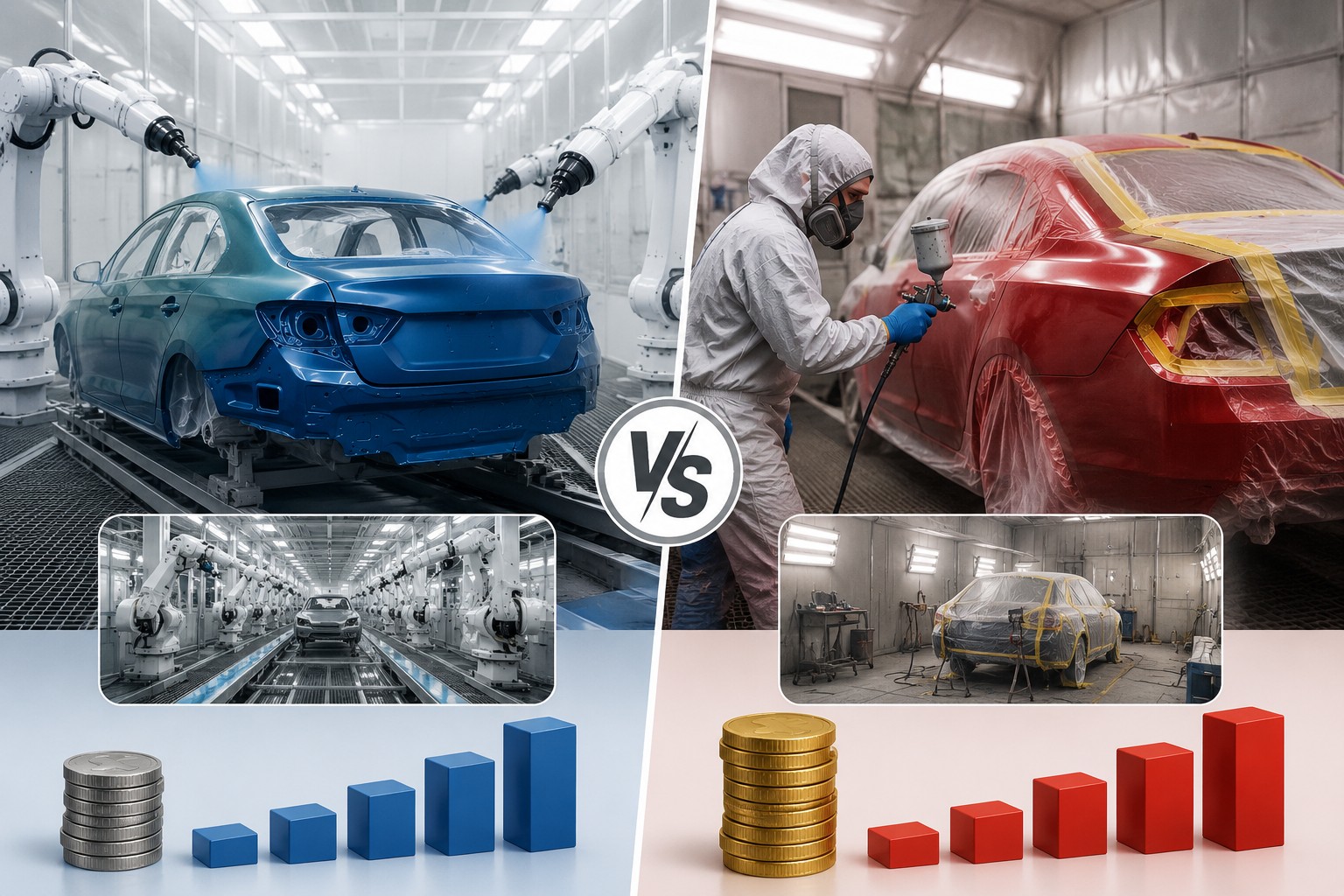 What It Costs to Paint a Car at the Factory vs a Body Shop