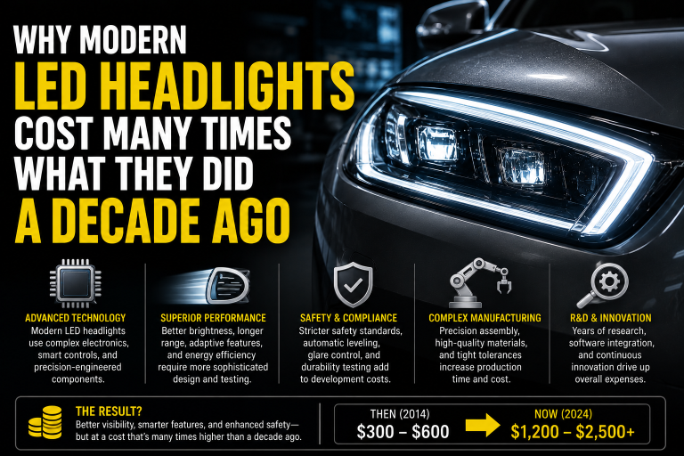 Why Modern LED Headlights Cost Many Times What They Did a Decade Ago