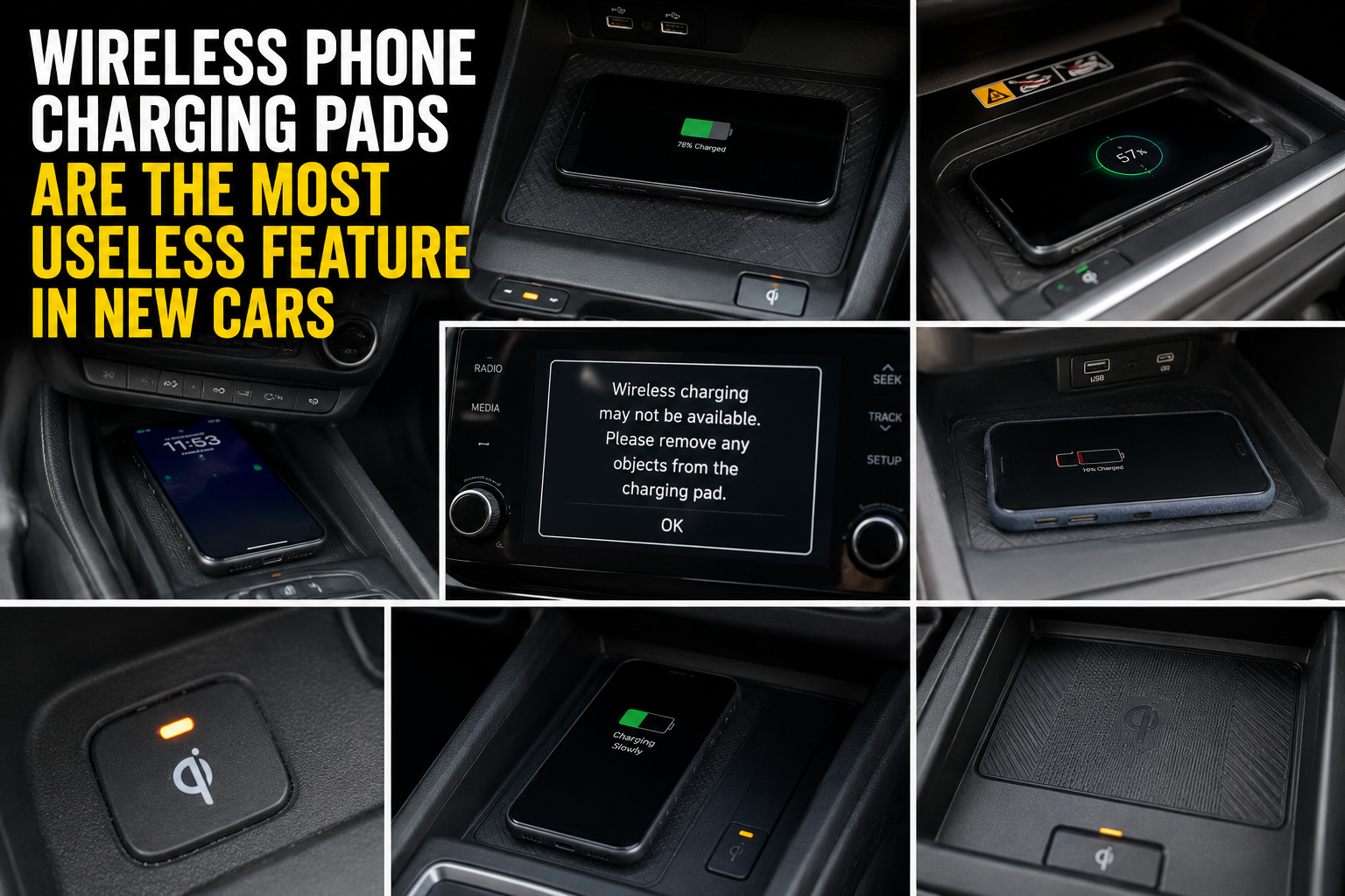 Wireless Phone Charging Pads Are The Most Useless Feature In New Cars
