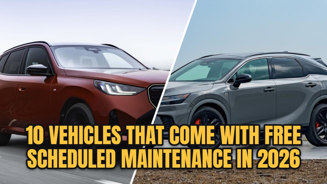 10 vehicles that come with free scheduled maintenance in 2026