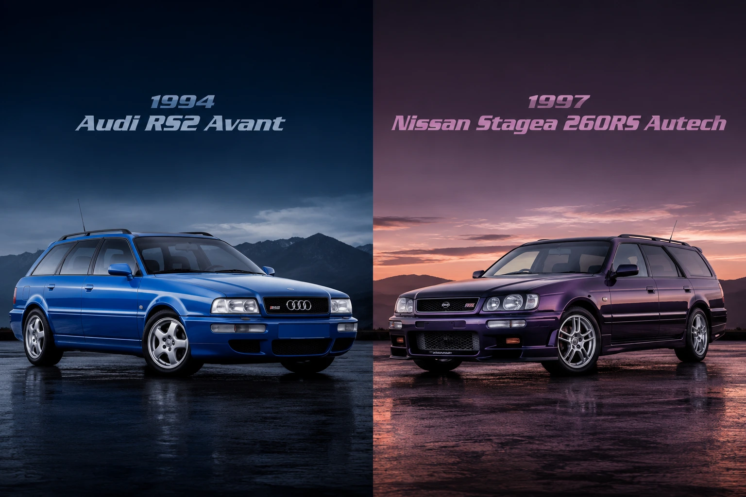 1994 Audi RS2 Avant and 1997 Nissan Stagea 260RS Autech