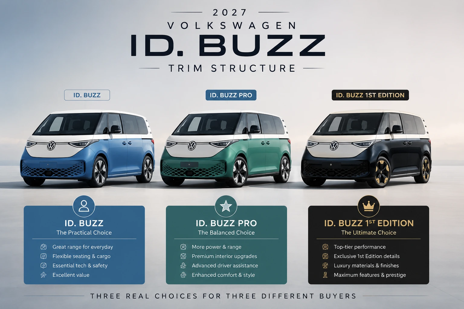 2027 Volkswagen ID. Buzz Trim Structure 2027 Volkswagen ID. Buzz Trim Structure