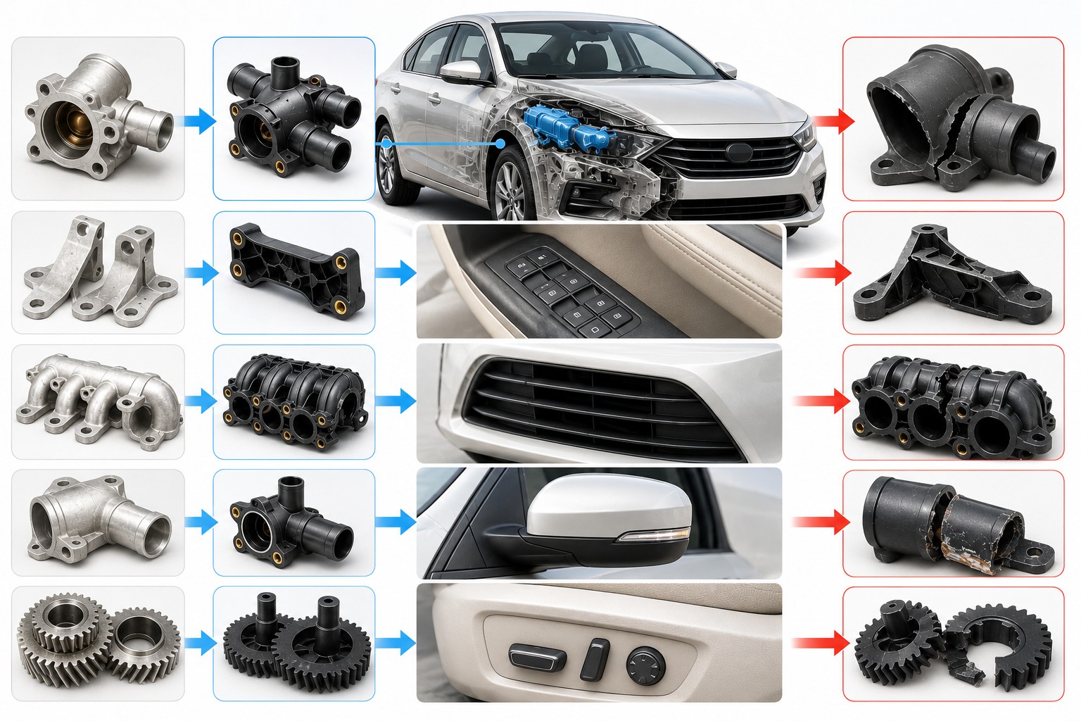 8 Metal Parts Automakers Swapped for Plastic, and What Fails Now