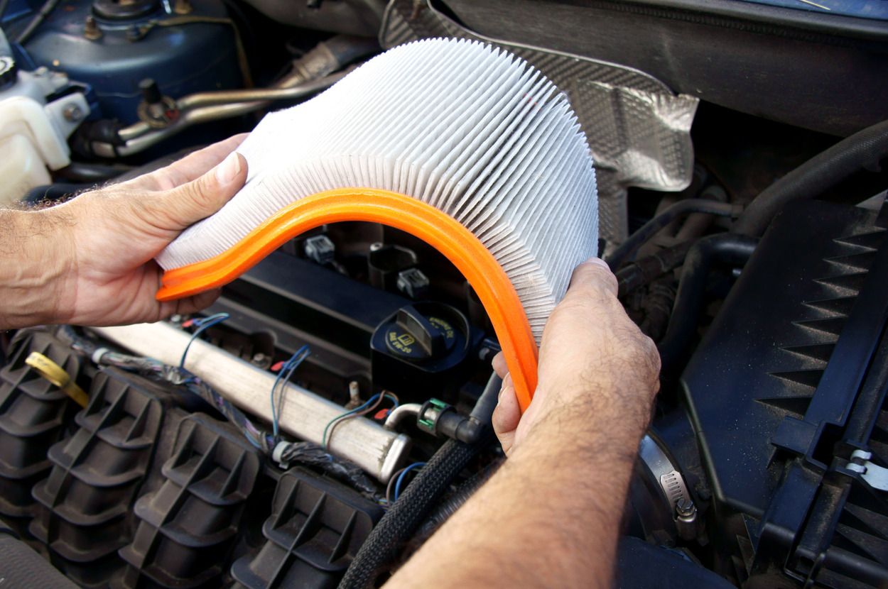 Air filter cleaning or replacement job