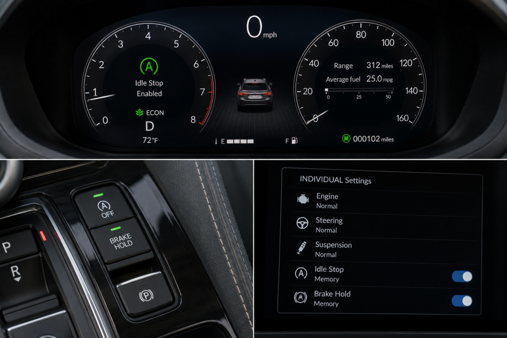 Automatic Idle Stop Memory and Brake Hold Convenience Automatic Idle Stop Memory and Brake Hold Convenience