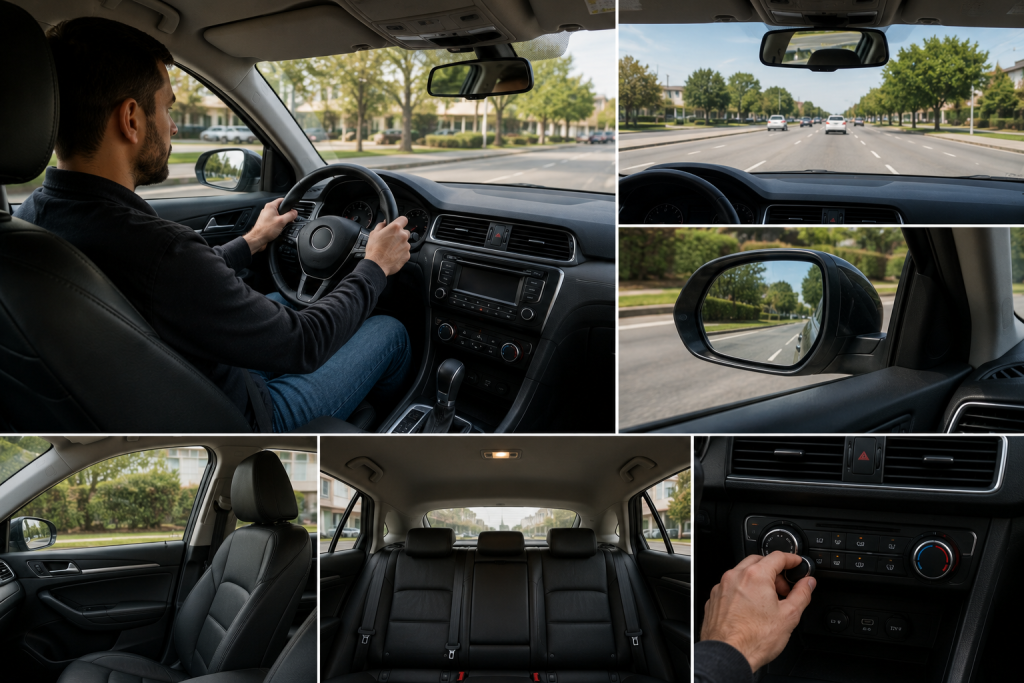 Check Driving Position, Visibility, and Cabin Comfort