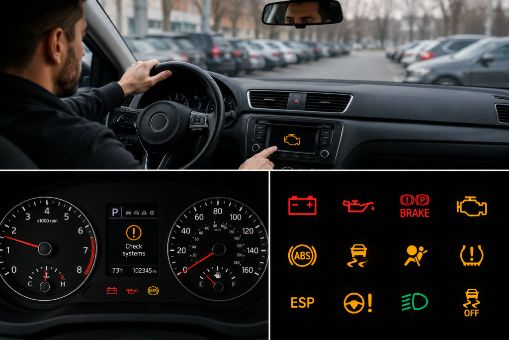 Check for Warning Lights and Electronic Faults