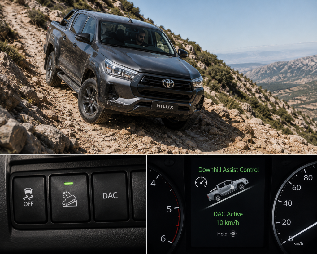 Downhill Assist Control Manages a Steep Descent Without Constant Brake Pedal Input