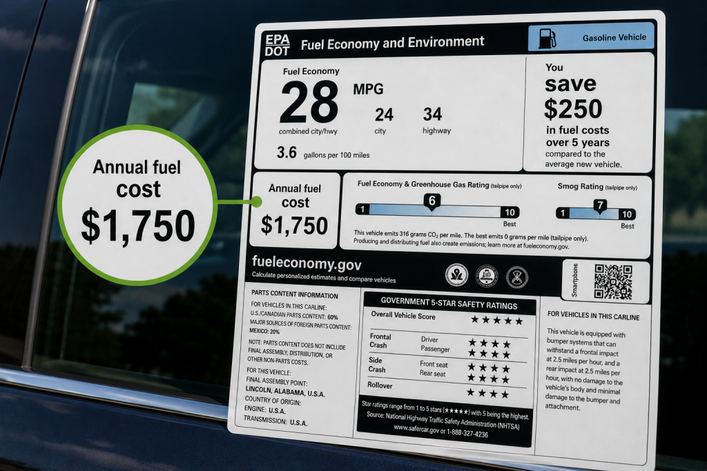 Estimated Annual Fuel Cost Estimated Annual Fuel Cost