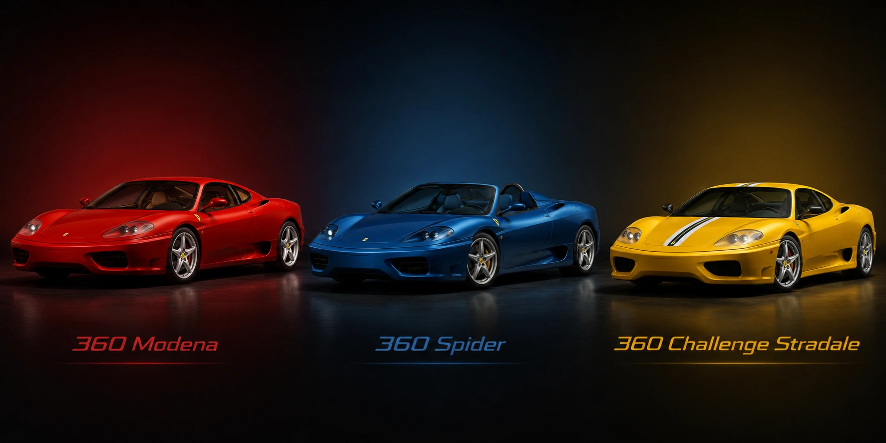 Ferrari 360 Lineup (Modena, Spider, Challenge Stradale) Ferrari 360 Lineup (Modena, Spider, Challenge Stradale)