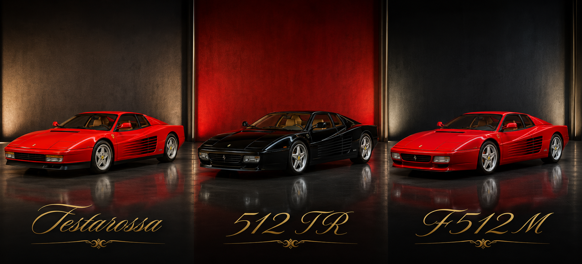 Ferrari Testarossa Lineup Ferrari Testarossa Lineup