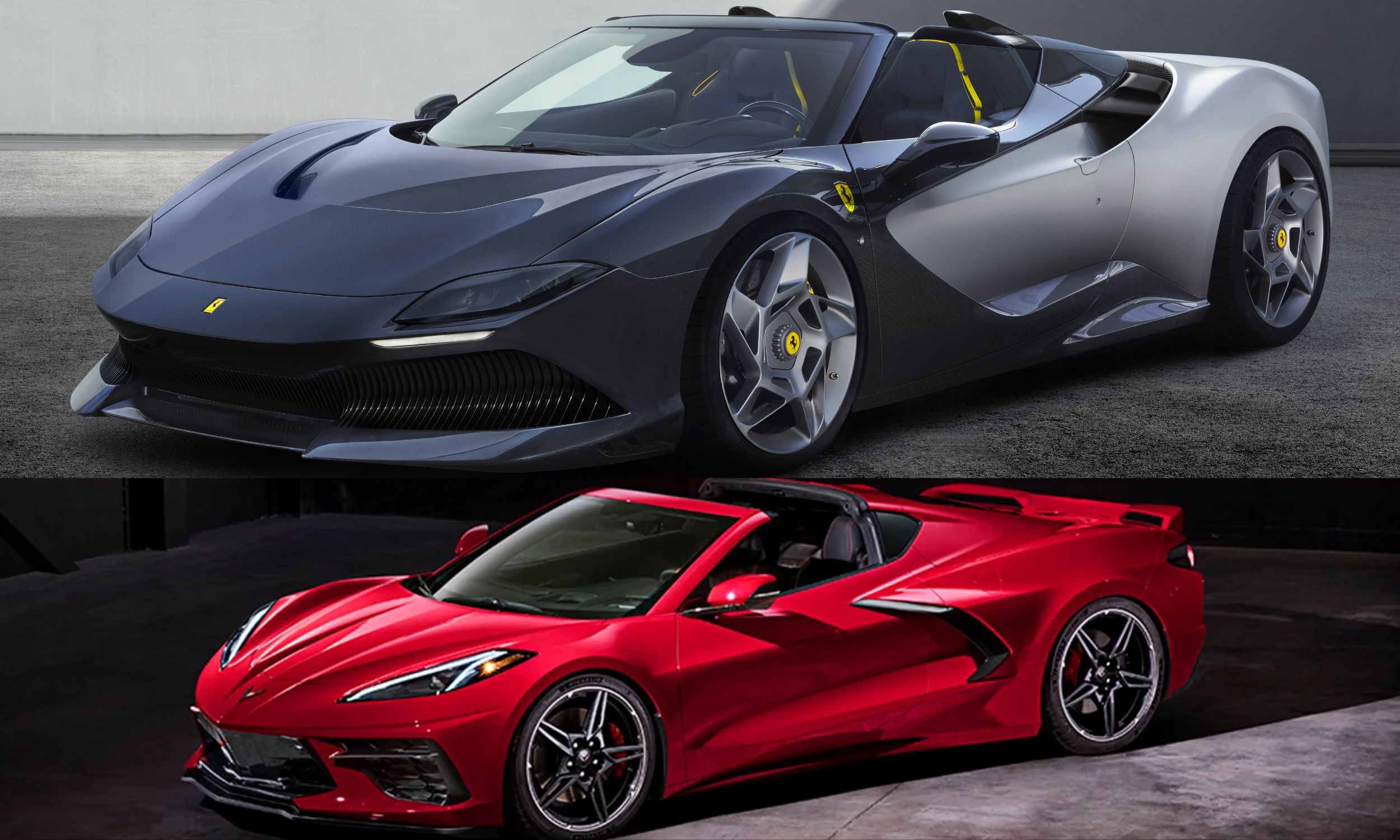 Ferrari and Chevrolet Corvette