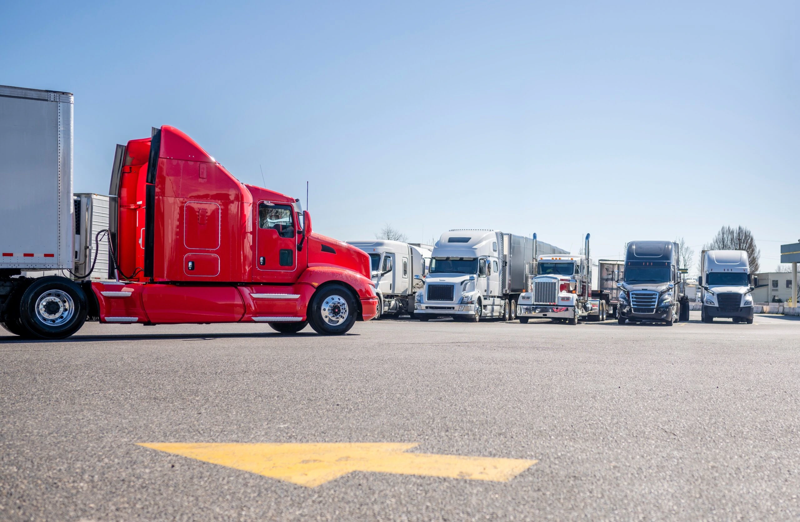 Fleet of heavy duty trucks in Texas