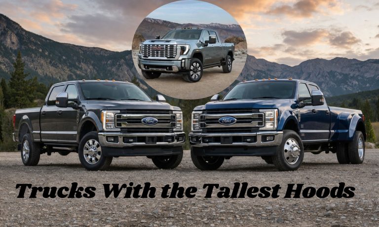 Ford and GMC trucks