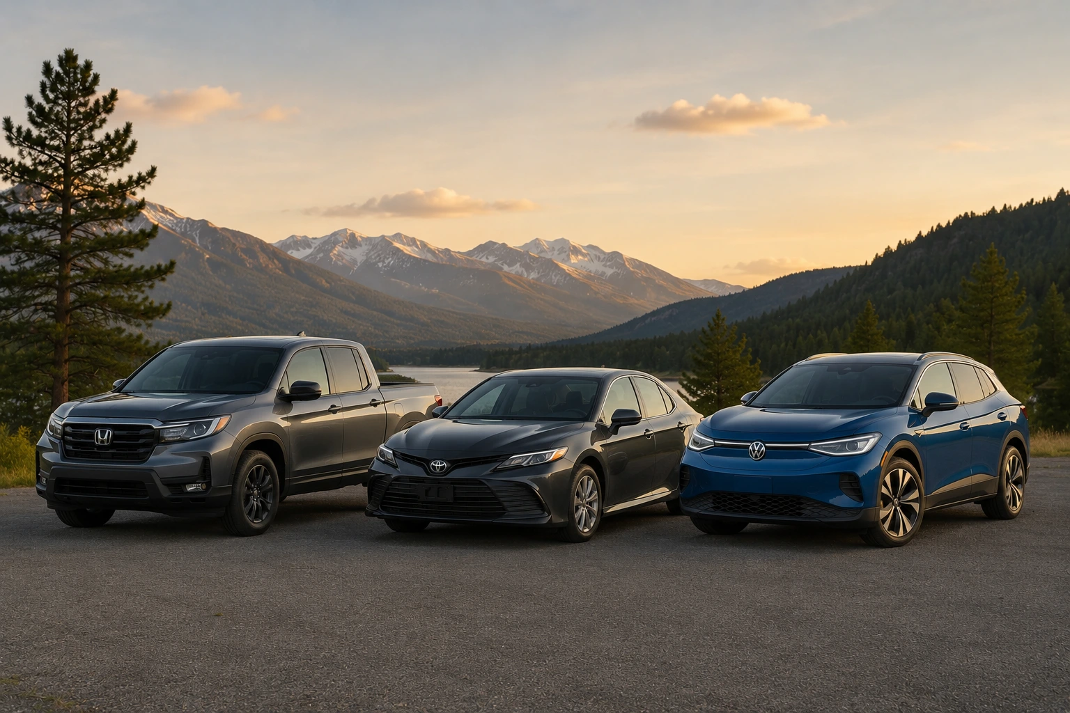 Honda Ridgeline, Toyota Camry, Volkswagen ID.4