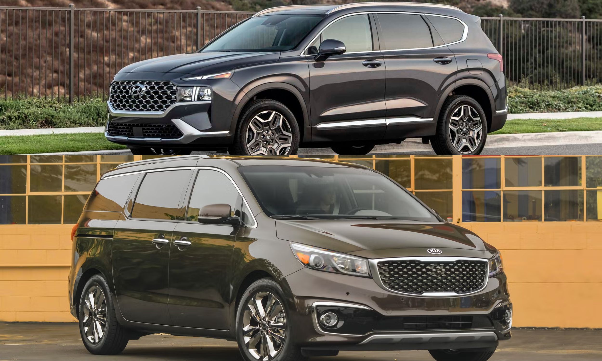 Hyundai Santa Fe and Kia Sedona