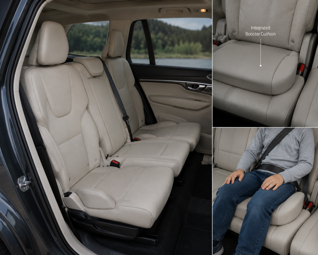 Integrated Booster Cushion Eliminates the Need for a Separate Child Seat