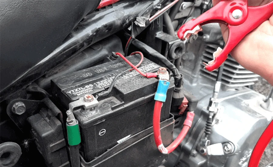 Jump Starting the Motorcycle Incorrectly