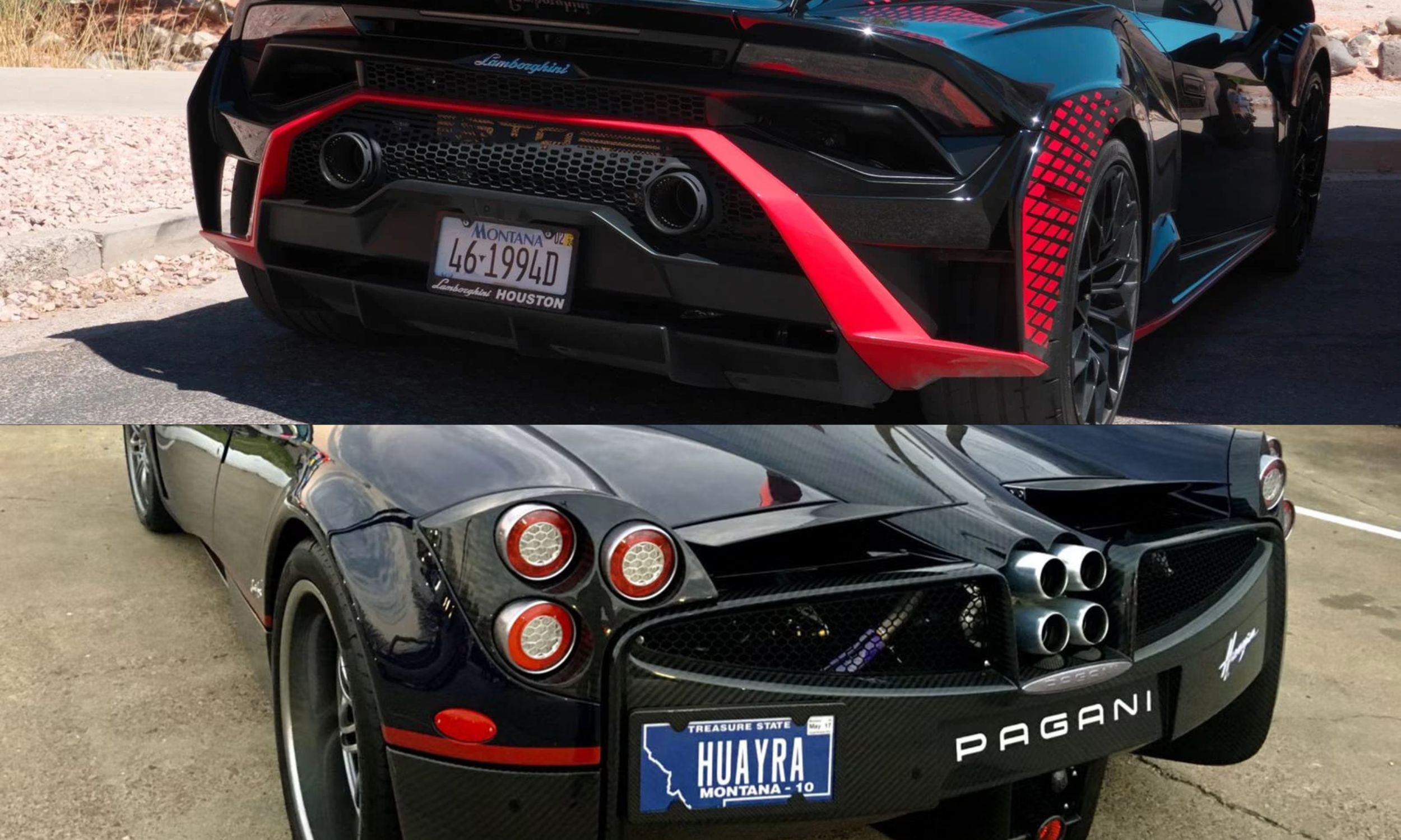 Lamborghini and Pagani Huayra